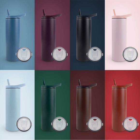 20oz POWDER COATED DUO SKINNY TUMBLER ICY WONDERLANDD - Picture 3 of 3